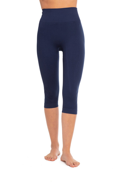 New Goode Rider Womens Bodyshaper Crop Indigo Tights Size M