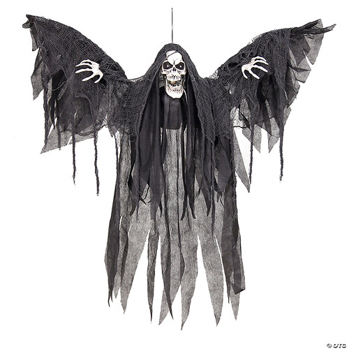 3 Ft Animated Hanging Reaper With Wings