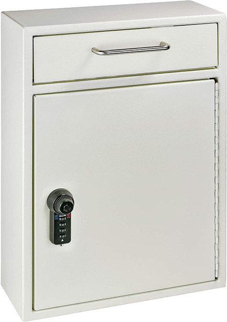 Mail Boss Steel Locking Security 105 Position Key Cabinet Dropbox Lock, White