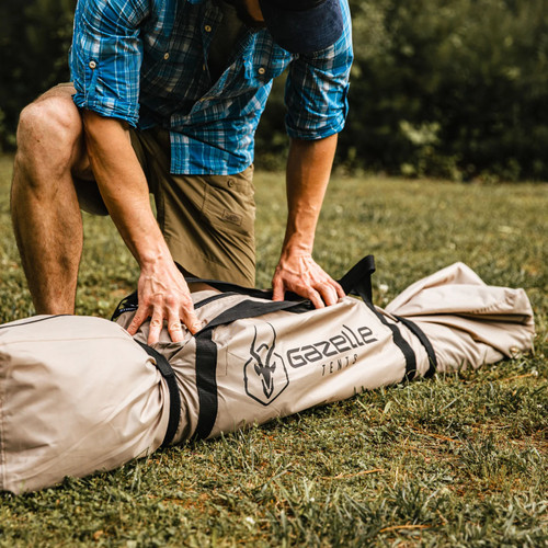 Gazelle G5 5-Sided Portable Durable 4-Person Gazebo Hub Screen Desert Sand Tent