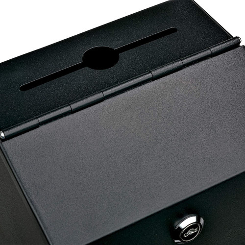 New Mail Boss Locking Steel Suggestion Box Key Drop Box, Black