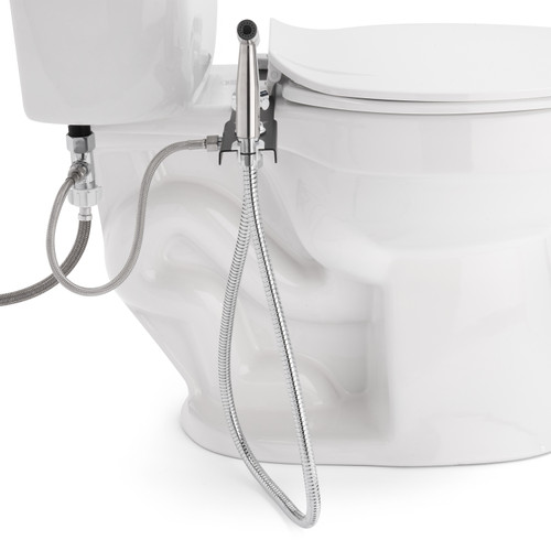 Brondell Cleanspa Luxury Hand-Held Bidet Holster With Integrated Shut Off Black