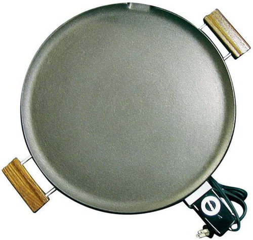 Bethany Housewares Griddle Heritage 1450 W 16 In. Dia. Non-Stick Wood Handles