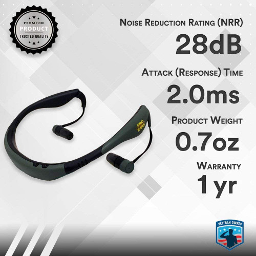 New Pro Ears Stealth 28 Electronic Noise Amplification Ear Buds Black