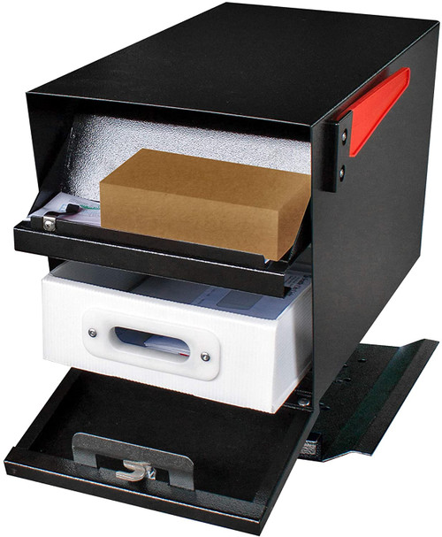 New Mail Boss Mail Manager Pro Curbside Security Locking Mailbox, Black