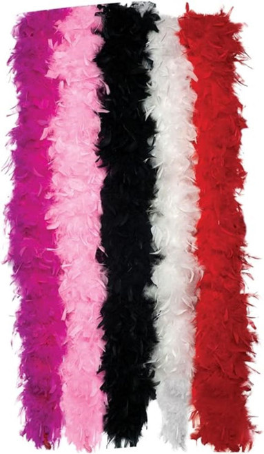 UNDERWRAPS 82" Long Feather Boa - 72 Gram Colorful Turkey Feathers Boa, Perfect