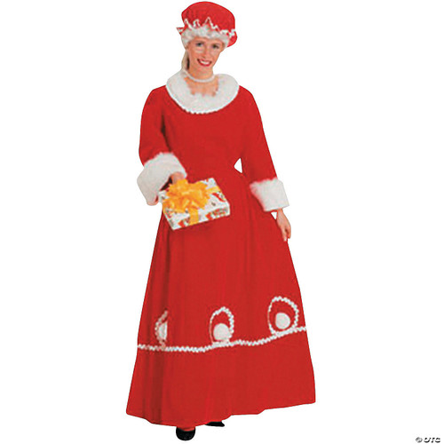 Long Velvet Mrs. Klaus Dress Costume