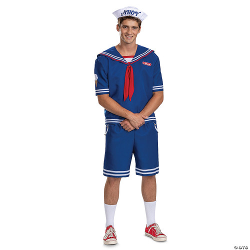 Stranger Things Steve Scoops Ahoy Costume, Official Stranger Things XXL 50-52