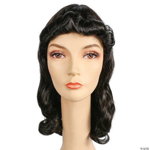 Morris Costumes Adult Lois L Wig Dark Brown