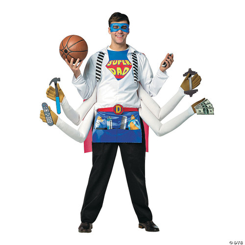 Rasta Imposta Men's Super Dad, Multi, One Size Costume - One Size Fits Most Rasta Imposta Men's Super Dad, Multi, One Size Costume - One Size Fits Most