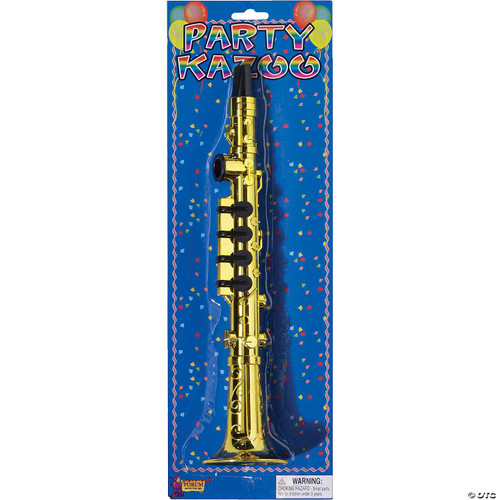 Forum Novelties Gold Clarinet Party Kazoo Play Musical Instrument