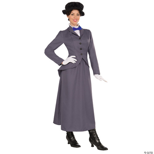 English Nanny Adult Costume Size 14-16 - One Size Fits Most