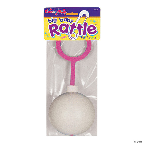 Morris Costumes Big Baby Rattle White and Pink