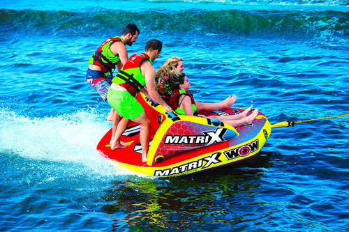 New Wow Towable Matrix 4 Person Inflatable Towable Deck Tube For Boating