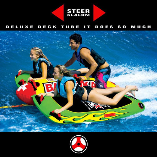 World Of Watersports WOW Big Bazooka 1-3 Rider Towable Water Deck Tube