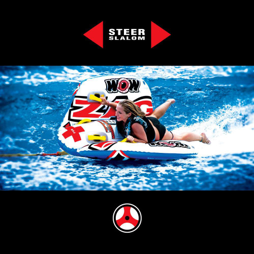 NEW World Of Watersports WOW 1-2 Person  Zig Zag Towable Water Tubing Tube