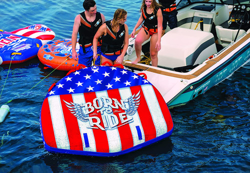 New Wow Born To Ride 3 Person Soft Top Deck Tube Towabl