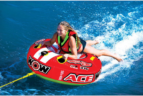 New Wow World Of Watersports Ace Racing Boat Tube 1 Person Inflatable Towable