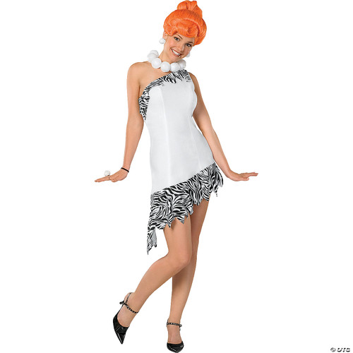 The Flintstones Wilma Flintstone Teen Costume, White, Teen - One Size Fits Most