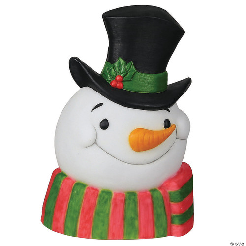 Seasonal Visions 3D Plastic Snowman Plaque with Lights and Sound Christmas