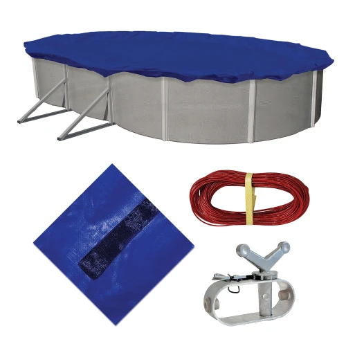 Blue Wave WC940-4 Above-Ground 13 Year Winter Cover For 21' x 41' Oval Pool