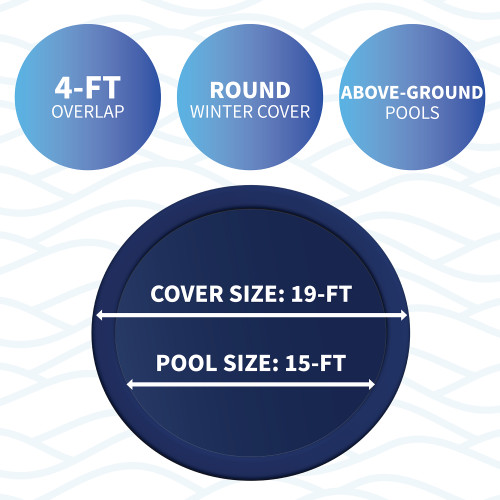 Blue Wave WC801-4 Above-Ground 12 Year Winter Cover For 13/16' Round Pool