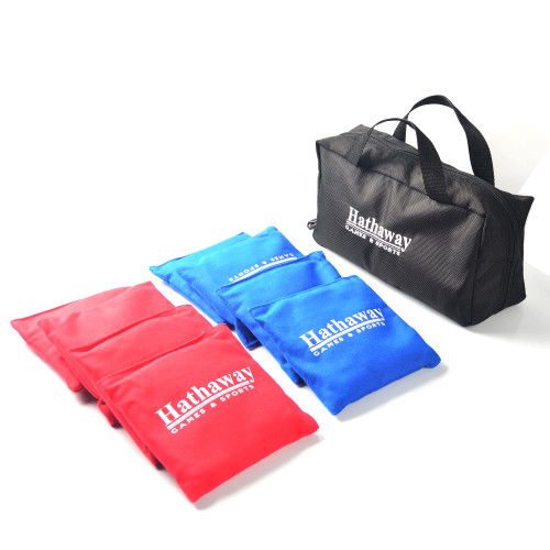 Bluewave Regulation Cornhole Bag Set With Included Case – Red/Blue