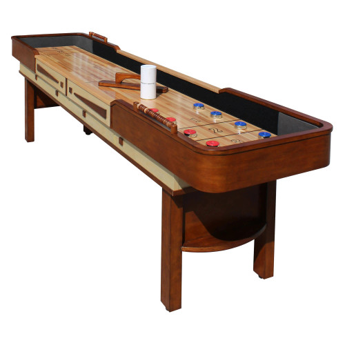 Bluewave Merlot 9-Ft Shuffleboard Table- Walnut Finish