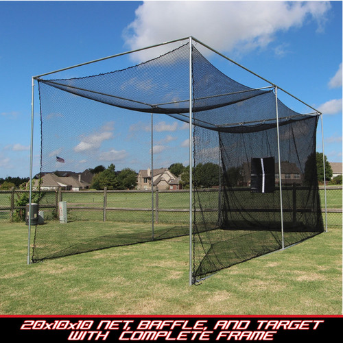 New Cimarron 20X10X10 Masters Golf Net With Complete Frame