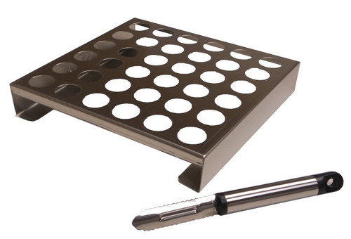 NEW King Kooker 36JR Stainless Steel 36 Hole Jalapeno Rack w/ Corer