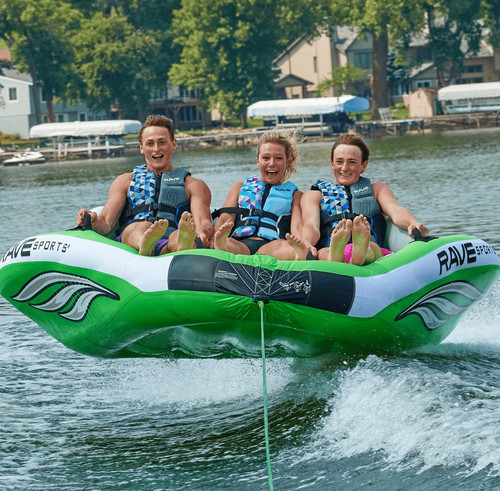Rave Sports Wake Hawk Inflatable Boat Towable Tube 3 Riders or Max Weight 510lb