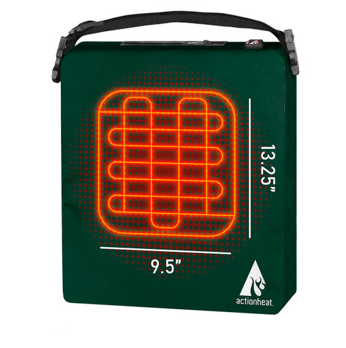 Actionheat 5V Battery Heated Seat Forest Green Cushion