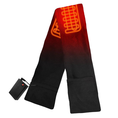 Actionheat Aa Battery Heated Fleece Black Scarf