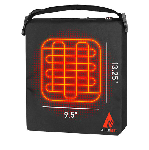 Actionheat 5V Battery Heated Seat Black Cushion