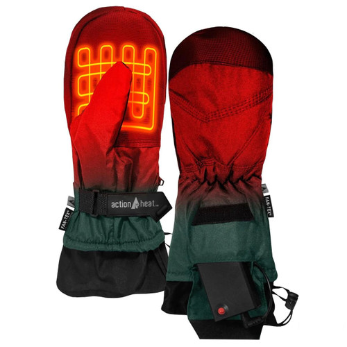 Actionheat Aa Battery Heated Weather Proof Lightweight Forest Green Mittens