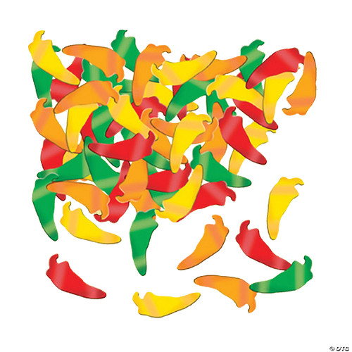 Fanci-Fetti Chili Peppers (GD/G/O/R) Party Accessory  (1 count) (1 Oz/Pkg)
