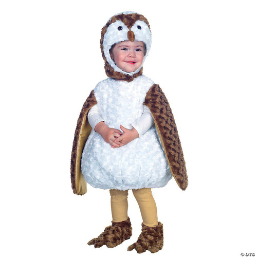 Underwraps Costumes Baby's Barn Owl Belly-Babies, White/Brown/Tan, Medium