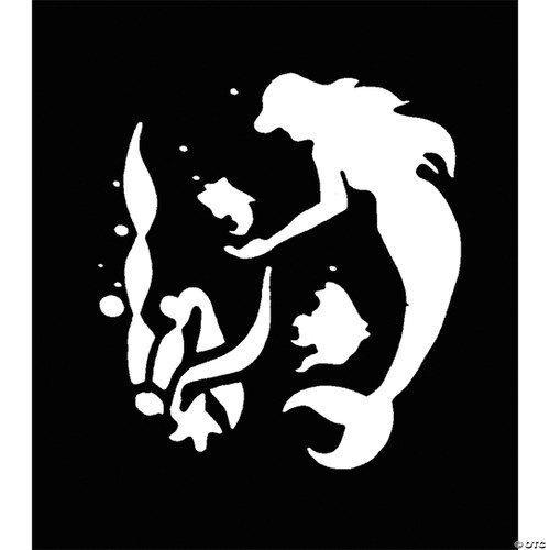 Stencil Mermaid Fish Stnless