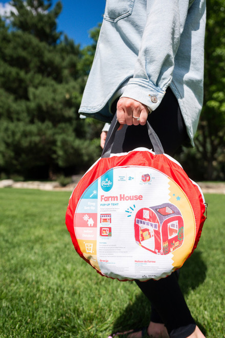 Pacific Play Tents Farm House Pop-Up Tent 29" x 29" x 33" Indoor/Outdoor