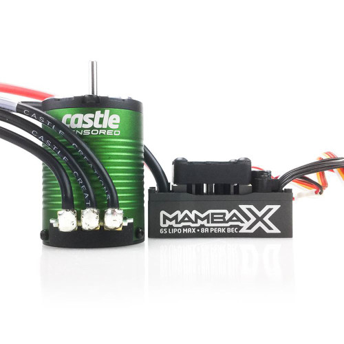 NEW Castle Creations Mamba X Sensored 25.2V Wp Esc 1406-7700Kv Combo Truck