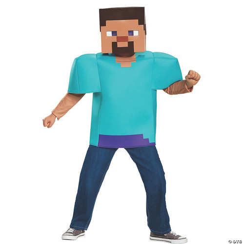 Kid's Classic Minecraft Steve Costume - Large