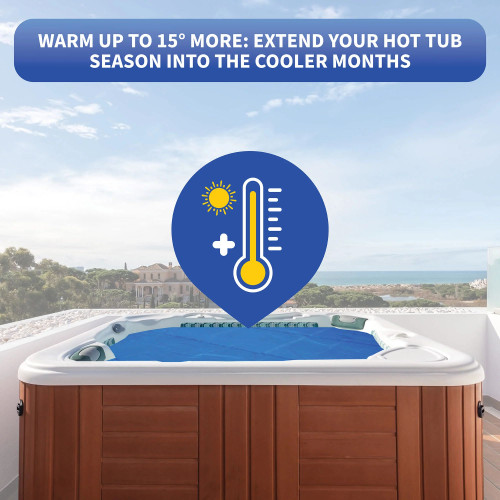Bluewave 12-Mil Solar Blanket For 7-Ft X 8-Ft Rectangular Hot Tubs Cover