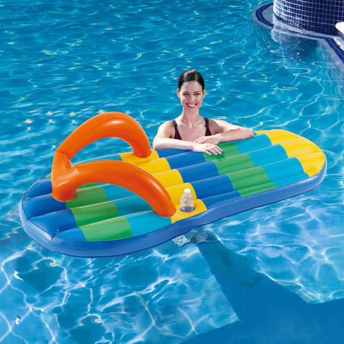 Bluewave Beach Striped Flip Flop 71-In Heavy-Duty Vinyl Inflatable Pool Float