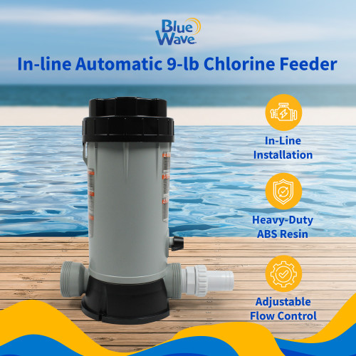 Bluewave In-Line Automatic 9-Lb Chlorine Feeder For Above Ground Pools