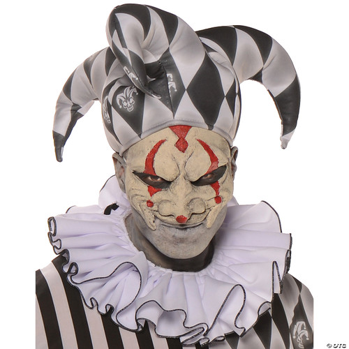 Ruffled Clown Collar Black & White One Size - One Size Fits Most