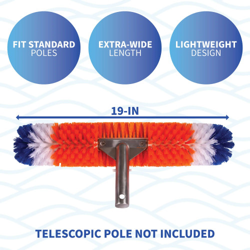 Bluewave Brush Around 360-Degree Wall And Floor Swimming Pool Cleaning Brush