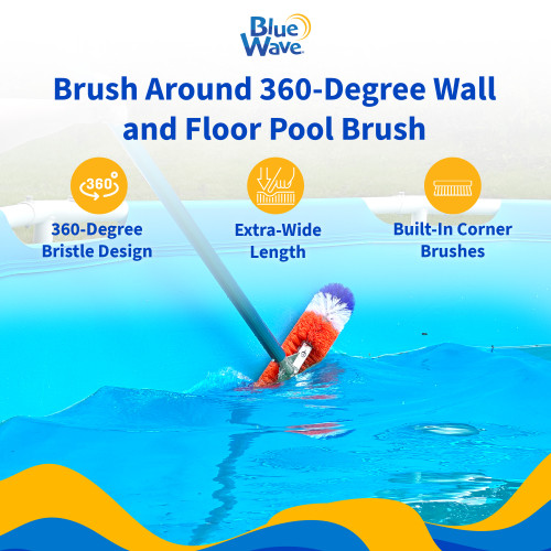Bluewave Brush Around 360-Degree Wall And Floor Swimming Pool Cleaning Brush