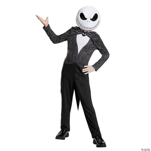 Nightmare Before Christmas Jack Skellington Costume for Kids, Official Nightmare Before Christmas Costume, Medium (7-8)