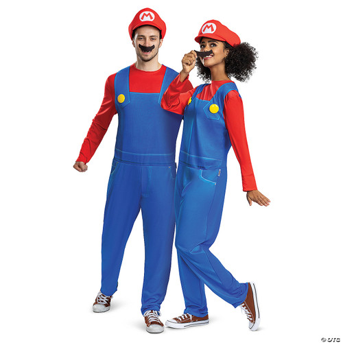 Disguise Mario Costume for Adults, Official Super Mario Bros Elevated Classic Adult Costume, Size Adult L/XL