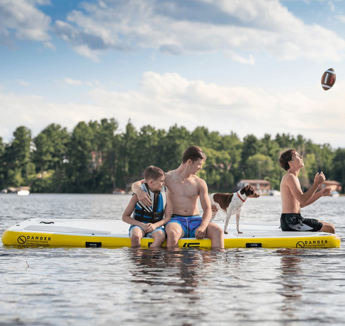 Rave Sports Aqua Dock 10' x 10' Floating Inflatable Water Platform